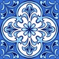 Portuguese azulejo ceramic tile.