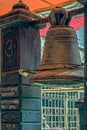 This Portuguese bell is brought from Vasai near Mumbai by Chimaji Appa Peshwa Royalty Free Stock Photo