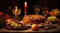 Portuguese bolo rei is a traditional Chrismas cake with fruits