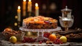 Portuguese bolo rei is a traditional Chrismas cake with fruits