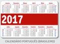 Portuguese (Brazilian) pocket calendar for 2017