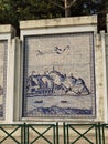 Macau Azulejo Macao Mosaic Tile Delft Blue White Green Flower Porcelain China Wall Mural Portuguese Architecture Cultural Heritage