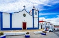 View on church in the village of Vila Nova de Milfontes Odemira Alentejo region Portugal