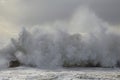 Portuguese coast during storm