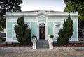 Portuguese colonial heritage landmark building in old taipa macau