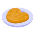 Portuguese cuisine bakery icon isometric vector. Portugal food
