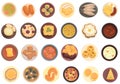 Portuguese cuisine icons set cartoon vector. Stew fish Royalty Free Stock Photo