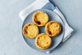 Portuguese custard pies, Pastel de Nata or Pastel de Belem