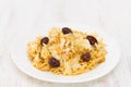 Portuguese dish bacalhau a bras Royalty Free Stock Photo