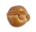 Portuguese Easter Bread on a white background