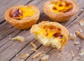 Portuguese egg tart Royalty Free Stock Photo