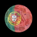 Portuguese flag on euros