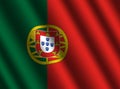 Portuguese flag with ripples