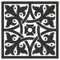 Portuguese floor ceramic tiles azulejo design, mediterranean pattern black and white