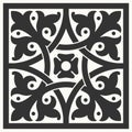 Portuguese floor ceramic tiles azulejo design, mediterranean pattern black and white
