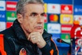 Portuguese head coach of FC Shakhtar Donetsk Luis Castro at a press conference as the Shakhtar Donetsk on the match UEFA league ch
