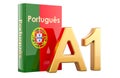 A1 Portuguese level, concept. Level intermediate, 3D rendering