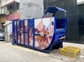 Macao Drunken Dragon Mural Painting Architecture Macau Trash Station Rubbish Collection Waste Management Recycling Garbage Chamber
