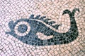 Portuguese Macau Mosaic Arts Craftsmanship Marine life Fish Macao Mosaico Cobblestone Street Cultural Heritage Architecture Royalty Free Stock Photo