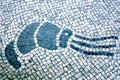 Portuguese Macau Mosaic Arts Craftsmanship Marine life Squid Macao Mosaico Cobblestone Street Cultural Heritage Architecture Royalty Free Stock Photo