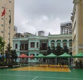 Portuguese Macau Pui Ching Middle School Library Ancient Western Architecture Macao Neoclassical Building Lou Lim Ioc Residence