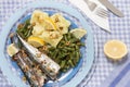 Portuguese mackerel fish meal Royalty Free Stock Photo