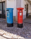 Portuguese Mail Boxes, Tavira, Portugal. Royalty Free Stock Photo