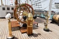 Portuguese navy training tallship Sagres III, Praia, Cape Verde Royalty Free Stock Photo