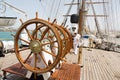 Portuguese navy training tallship Sagres III, Praia, Cape Verde Royalty Free Stock Photo