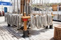 Portuguese navy training tallship Sagres III, Praia, Cape Verde Royalty Free Stock Photo