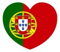 Portugal flag love heart 2022 D1