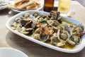 Portuguese steamed clams