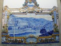 Portuguese tiles in Pinhao near Porto Douro