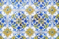 Portuguese Tiles: Timeless Beauty in Seamless Patchwork of Victorian Motifs Royalty Free Stock Photo