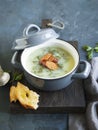 Portuguese vegetable soup Caldo verde Royalty Free Stock Photo