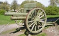 Portuguese vintage artillery gun on display in Lisbon, Portugal Royalty Free Stock Photo