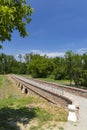 Portz Insel bridge near Mikulov, Southern Moravia, Czech Republic Royalty Free Stock Photo