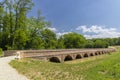 Portz Insel bridge near Mikulov, Southern Moravia, Czech Republic Royalty Free Stock Photo