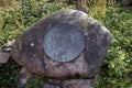 Porvoo, Finland - April 29, 2019: Bas-relief of the Izhora rune singer Larin Paraske. Pastor Neovius has popularized her work