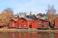 Porvoo. Finland. The Old Red Storage Buildings