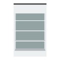 POS display mockup - front view. Flat and solid color design vector Royalty Free Stock Photo
