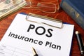 POS Insurance Plan on a table. Royalty Free Stock Photo