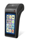 Pos terminal for contactless payment for products and services vector illustration