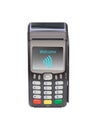 POS Terminal for Contactless payment with welcome wifi, communication technology. Near-field communication protocol.