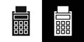 pos terminal icon Flat fill set collection