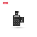 Pos terminal icon vector design isolated 8