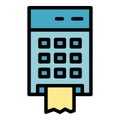 Pos terminal icon vector flat