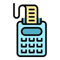 Pos terminal icon vector flat