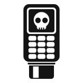 Pos terminal malware icon simple vector. Virus hacker Royalty Free Stock Photo