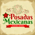 Posadas Mexicanas - spanish translation: Christmas Lodging, Mexican traditional christmas celebration Royalty Free Stock Photo